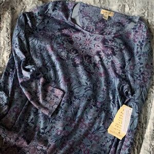 Blue & purple long sleeve comfortable shirt
